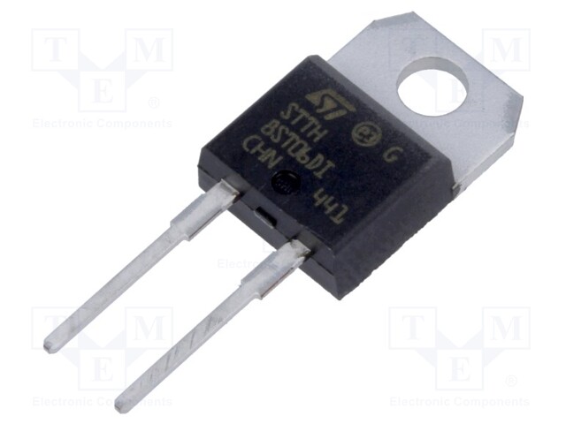 Diode: rectifying; THT; 600V; 8A; Package: tube; TO220ACIns; 13ns