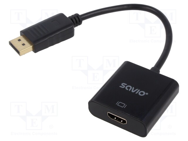 Adapter; DisplayPort plug,HDMI socket; black; bag