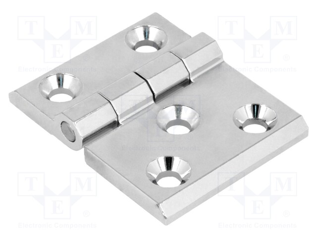 Hinge; Width: 63mm; zinc and aluminium alloy; chromium plated