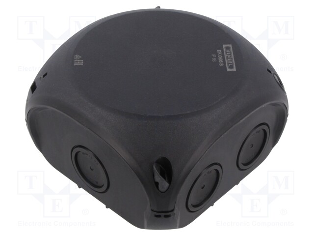 Enclosure: junction box; IP66; with membrane cable glands; black