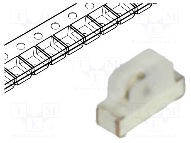 LED; SMD; 0602; yellow; 70÷150mcd; 1.7x0.6x1.1mm; 120°; 1.8÷2.4V