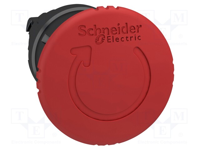 Switch Actuator, Red, Schneider Harmony XB4 Series 22mm Emergency Stop Switches