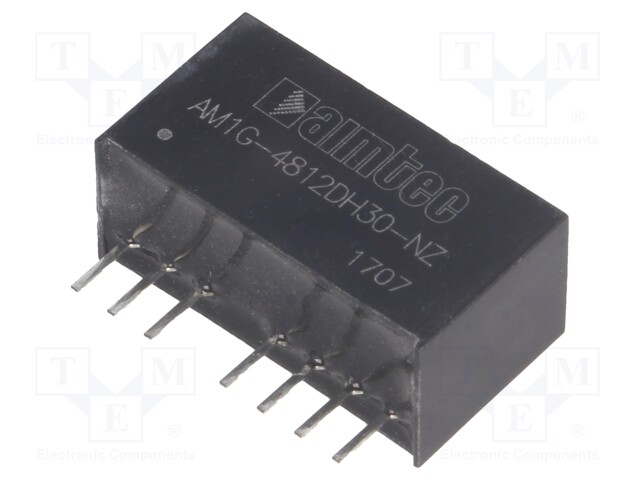 Converter: DC/DC; 1W; Uin: 36÷75V; Uout: 12VDC; Uout2: -12VDC; SIP8