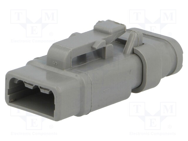 Connector: wire-wire; DTM; plug; female; PIN: 3; IP68; Locking: latch