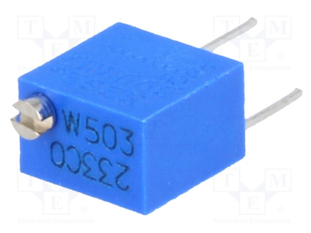 Potentiometer: mounting; vertical,multiturn; 50kΩ; 250mW; ±10%