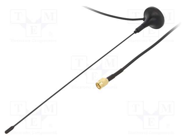Antenna; GSM; 2dBi; vertical; Mounting: magnet; 50Ω; male,SMA