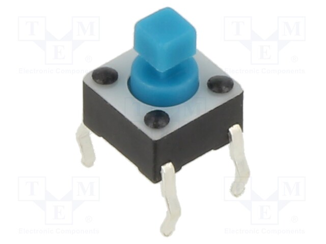 Microswitch TACT; SPST-NO; Pos: 2; 0.05A/12VDC; THT; 1.57N; 6x6x4mm