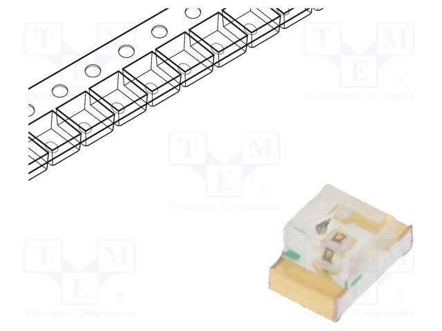 LED; SMD; 0805; yellow; 80÷150mcd; 2x1.25x1.1mm; 140°; 2÷2.5V; 20mA