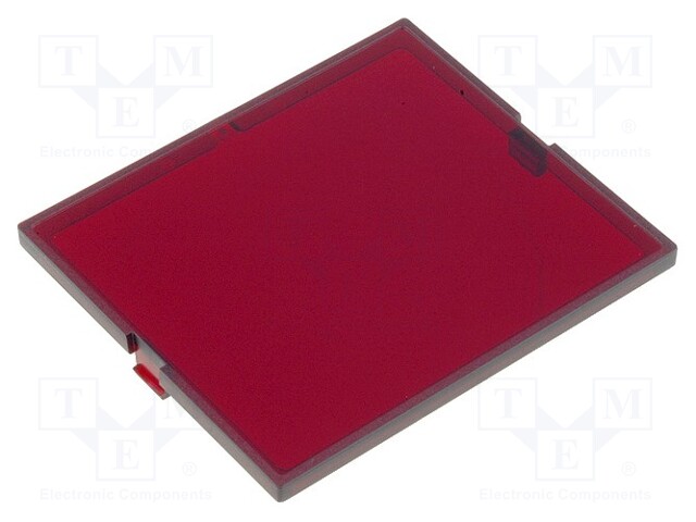 Front panel; X: 42mm; Y: 49mm; Z: 2.8mm; red; Man.series: MODULBOX