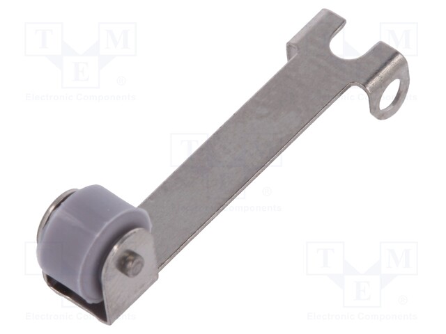 Lever with roller; 18mm; Mat: stainless steel