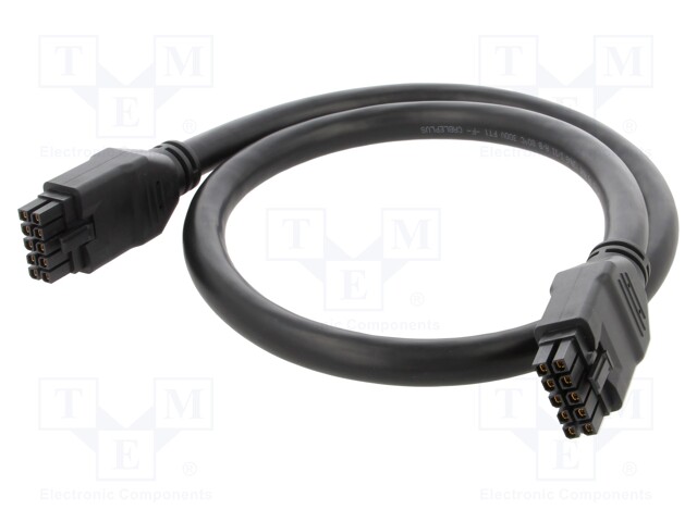 Cable: Mega-Fit-Mega-Fit; female; Mega-Fit; 5.7mm; PIN: 10; 16A