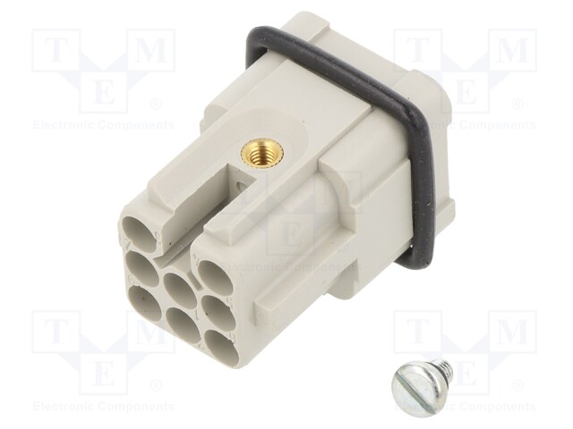 Connector: HDC; contact insert; male; C146,heavy|mate D; PIN: 8