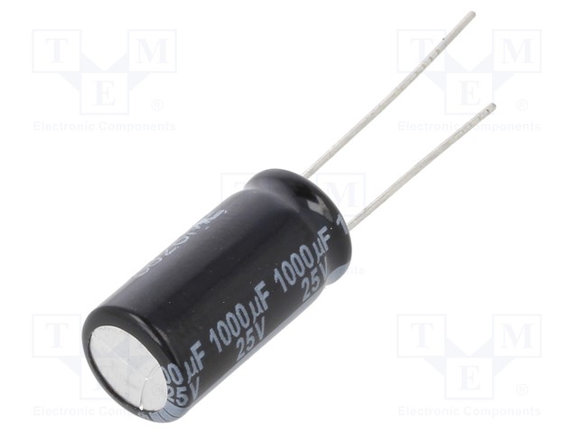 Electrolytic Capacitor, 1000 µF, 25 V, FP Series, ± 20%, Radial Leaded, 4000 hours @ 105°C