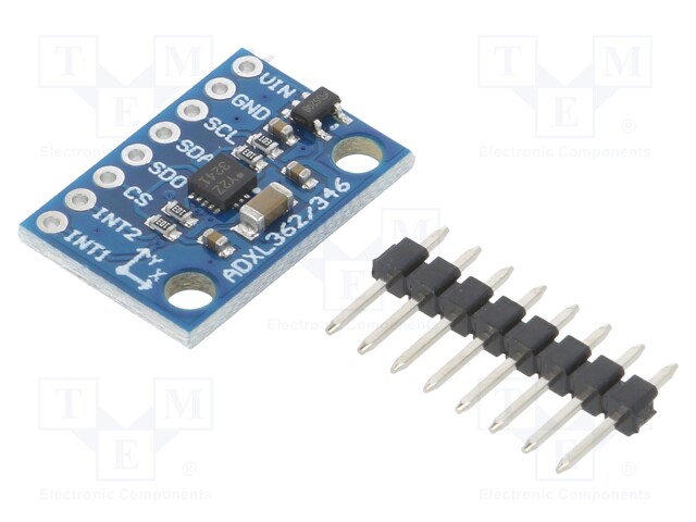 Sensor: position; accelerometer; 3.3÷5VDC; I2C,SPI; ADXL346