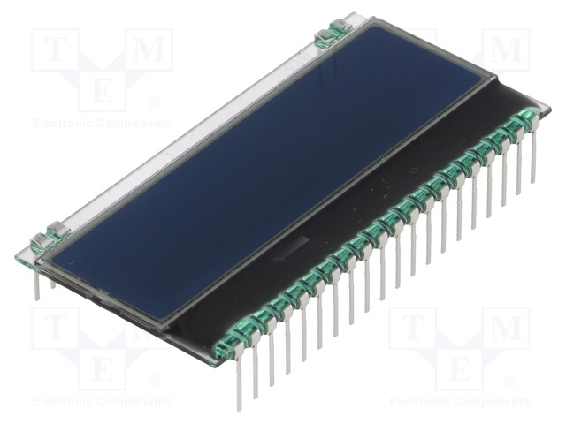 Display: LCD; alphanumeric; FSTN Negative; 16x2; black; 55x27.94mm