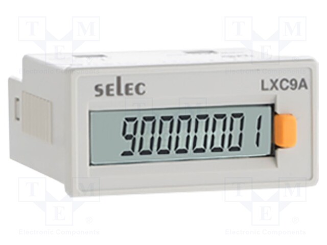 Meter: mounting; digital; on panel; LCD 8 digits; 48x24x52mm; 60g