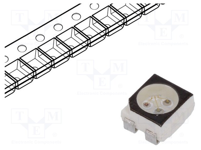 LED; SMD; 3528,PLCC4; RGB; 3.5x2.8x1.9mm; 120°; 1.8÷2.45/3.7÷4.25V