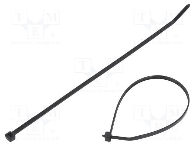 Cable tie; L: 203mm; W: 3.6mm; polyamide; 178N; black; Ømax: 51mm