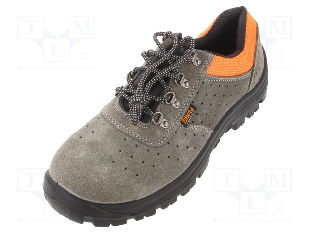 Shoes; Size: 46; grey-black; Mat: leather; with metal toecap