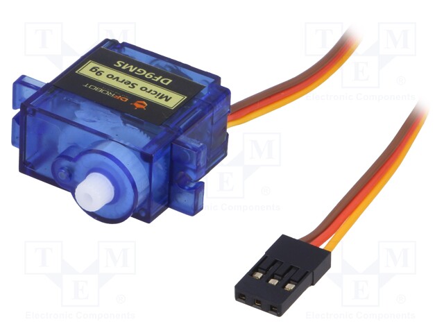 Motor: servo; 4.8÷6VDC; micro; analogue; 9g; 22x12.5x29.5mm; nylon