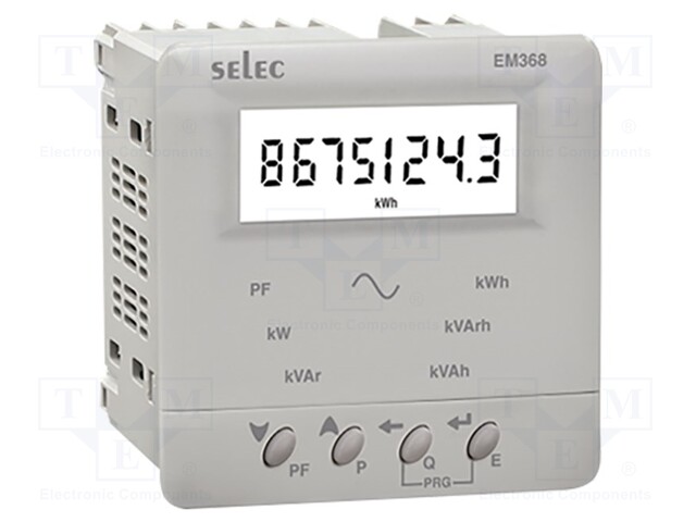 Electric energy meter; digital; on panel; 99x99x55mm; Imax: 6A