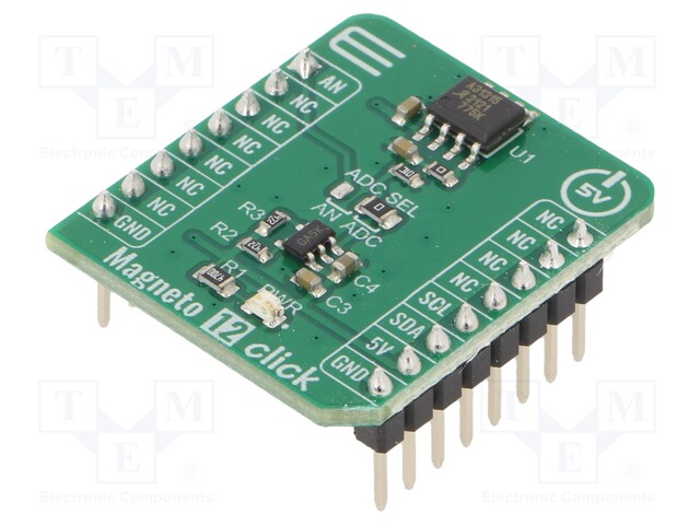 Click board; magnetic field sensor; analog,I2C; A31315; 5VDC