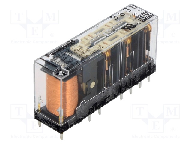 Relay: electromagnetic; NC x3 + NO x3; Ucoil: 24VDC; 6A/250VAC; 6A