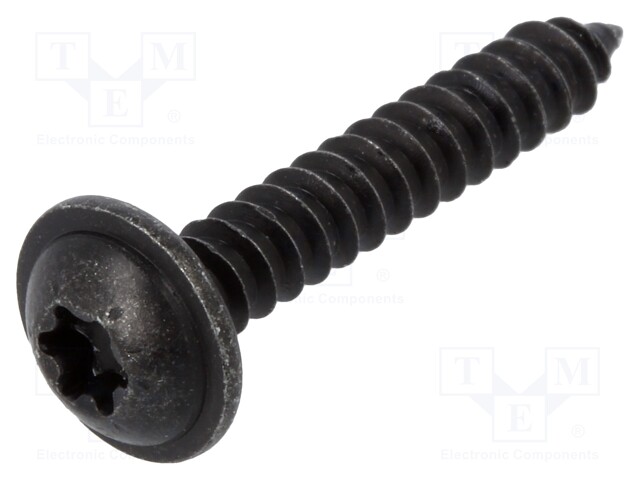 Screw; 100pcs; 25mm; steel; black; Thread: 4,2; 4,2x25