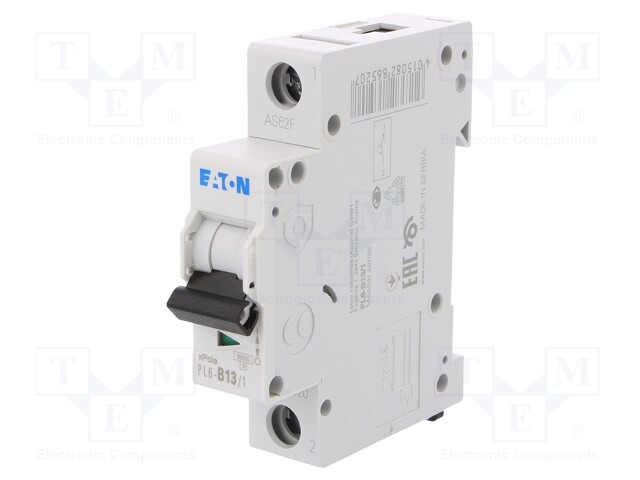 Circuit breaker; 230/400VAC; Inom: 13A; Poles: 1; DIN; Charact: B