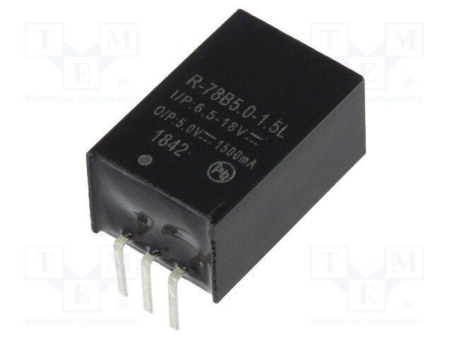 Converter: DC/DC; 7.5W; Uin: 6.5÷18V; Uout: 5VDC; Iout: 1.5A; SIP3