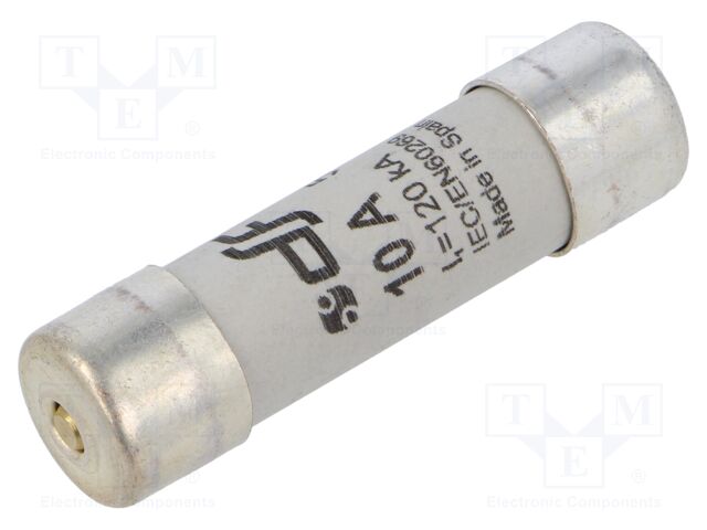 Fuse: fuse; gG; 10A; 500VAC; 440VDC; 14x51mm; copper; silver plated