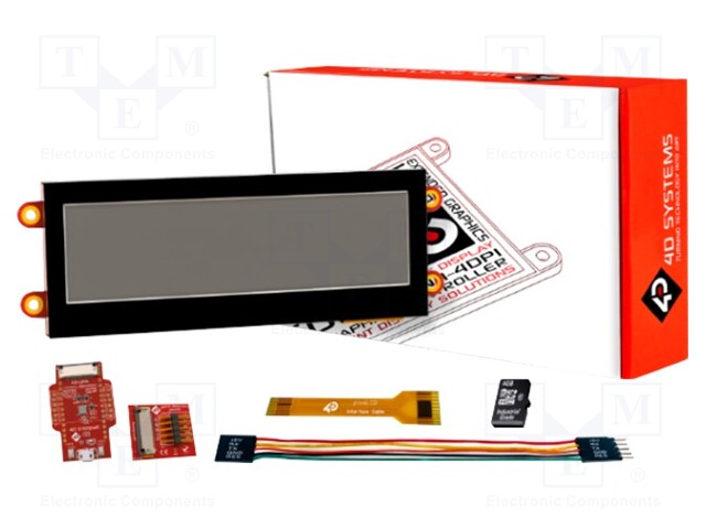 Display: TFT; 3.9"; 480x128; Window dimensions: 95.04x25.34mm