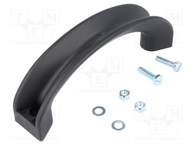 Handle; Mat: polyamide; black; H: 50mm; L: 140mm; W: 15mm