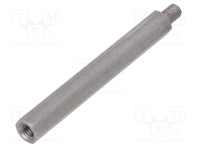 Screwed spacer sleeve; Int.thread: M5; 65mm; Ext.thread: M5