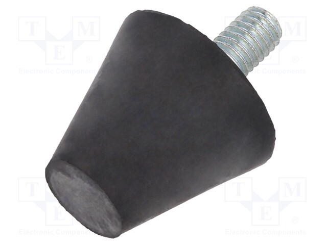 Vibroisolation foot; Ø: 20mm; Shore hardness: 55±5; 407N; 96N/mm