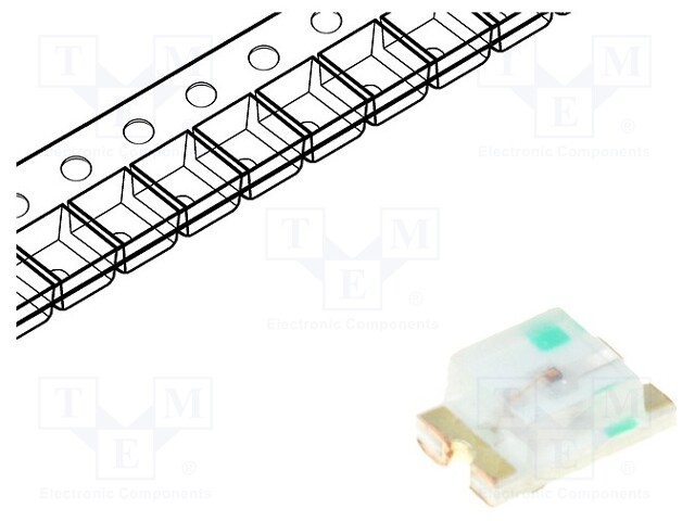 LED; SMD; 0805; red; 120÷150mcd; 2x1.25x0.8mm; 120°; 2÷2.6V; 20mA