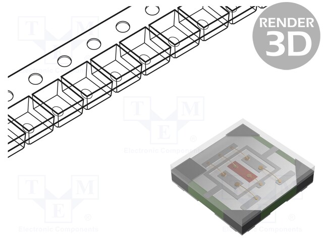 LED; SMD; 0404; RGB; 1x1x0.25mm; 120°; 1.95/2.75/2.7V; 25/25/10mA