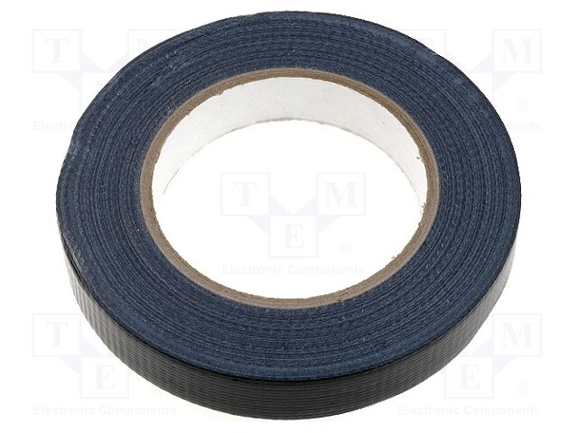 Tape: duct; W: 19mm; L: 50m; D: 0.2mm; black; rubber; 0÷60°C; 5N/cm