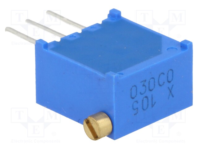 Potentiometer: mounting; multiturn; 1MΩ; 500mW; THT; ±10%; linear