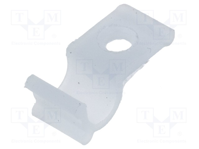 Screw mounted clamp; polyamide; natural