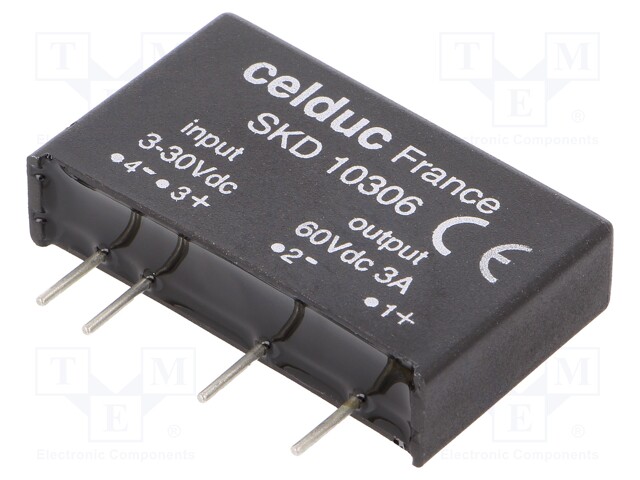 Relay: solid state; Ucntrl: 3÷30VDC; 3A; 2÷60VDC; Series: SKD