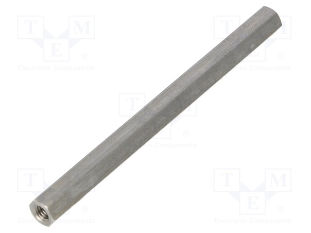 Screwed spacer sleeve; Int.thread: M5; 100mm; hexagonal