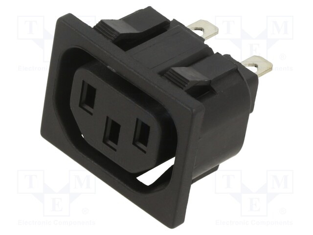 Connector: AC supply; socket; female; 10A; 250VAC; IEC 60320