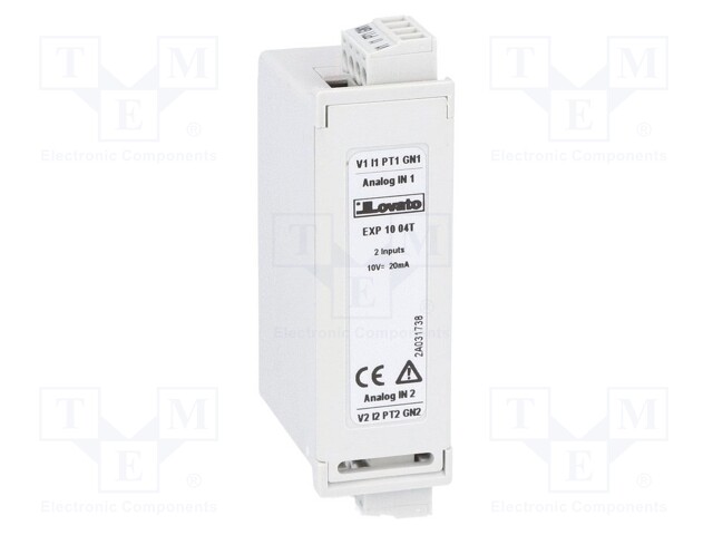 Extension module; for DIN rail mounting; Input: analogue x2