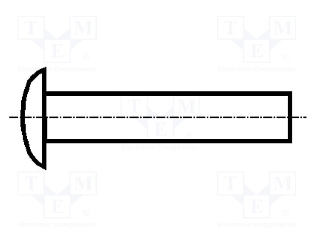 Rivet; aluminium; Rivet diam: 5mm; L.rivet: 18mm; BN: 252; DIN: 674