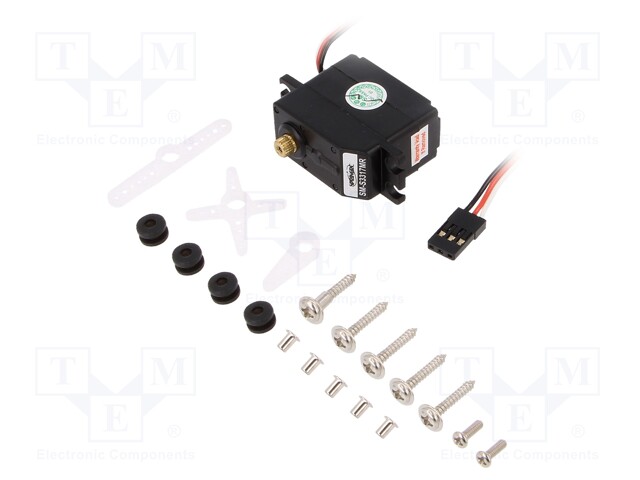 Motor: servo; 4.8÷6VDC; mini; analogue; 26g; 31.3x16.5x28.6mm; 360°