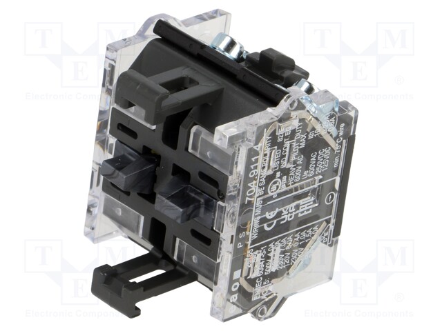 Contact block; 22mm; 04; -40÷55°C; front fixing; Contacts: NC x2