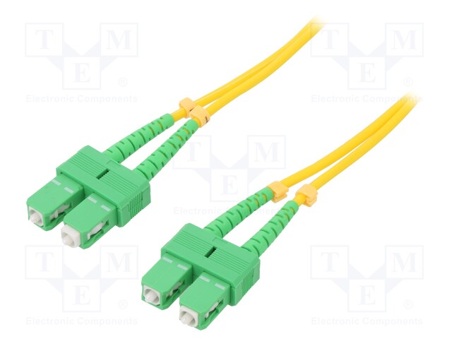 Fiber patch cord; both sides,SC/APC; 80m; LSZH; yellow