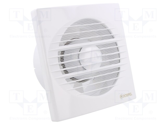 Fan: AC; axial; 230VAC; Ø118mm; 150m3/h; 46dBA; slide bearing; IPX4
