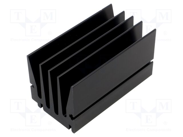 Heatsink: extruded; grilled; black; L: 100mm; W: 54mm; H: 55mm